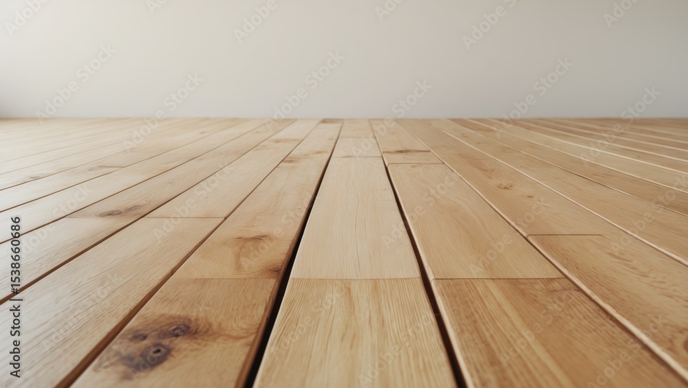 Poster empty wooden table isolated on white background, suitable for display or mock-up of your products on
