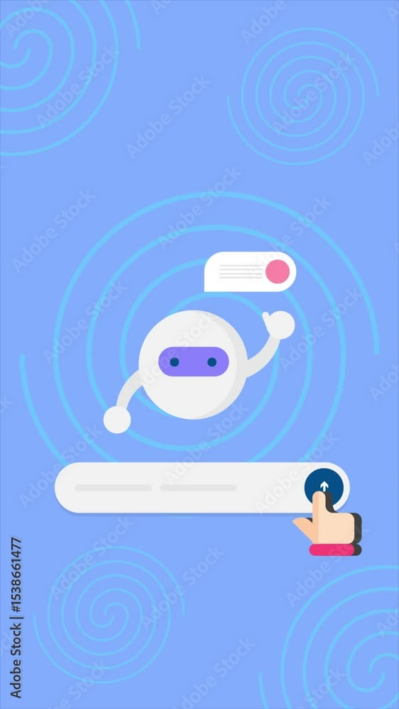 Wall mural typing a query into the search bar, with an ai chatbot giving suggestions, answering questions, and 