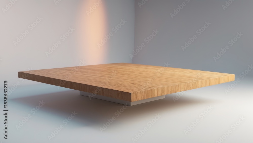 Aufkleber empty top of wooden flooring isolated on grey background for product display. saved with clipping pa