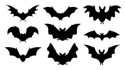 Fototapeta premium Set of halloween bat