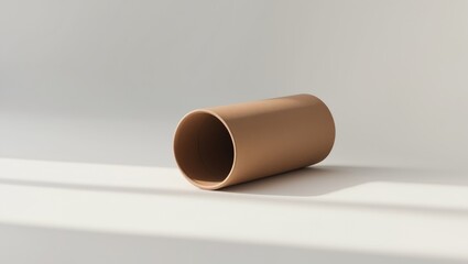 Empty large tissue paper roll isolated on white background.