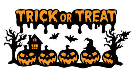 Trick or Treat Halloween typography