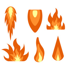 set of fire icons