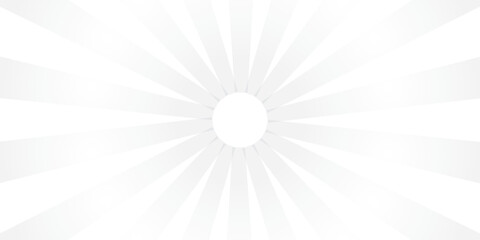 White background with rays diverging from the middle, banner.