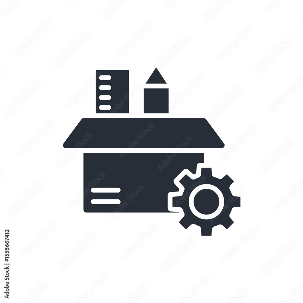 Poster tools icon. vector.editable stroke.linear style sign for use web design,logo.symbol illustration.