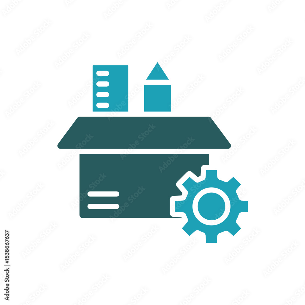 Poster tools icon. vector.editable stroke.linear style sign for use web design,logo.symbol illustration.