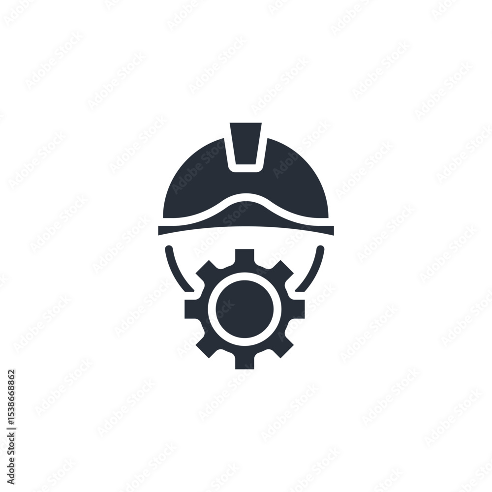 Poster worker icon. vector.editable stroke.linear style sign for use web design,logo.symbol illustration.
