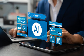 AI agents, AI powered business Solutions, AI assistants support human intelligence, Smart...