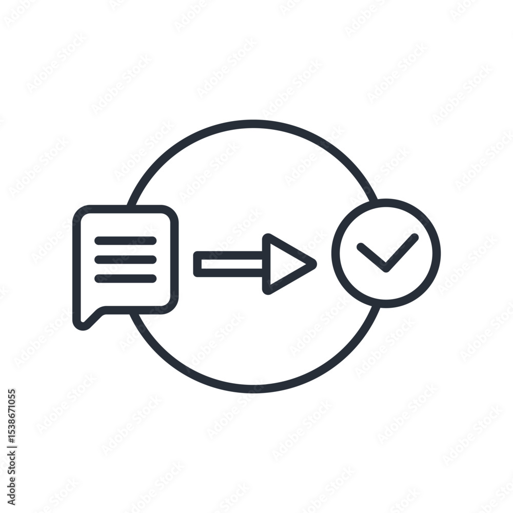 Poster problem solving icon. vector.editable stroke.linear style sign for use web design,logo.symbol illust