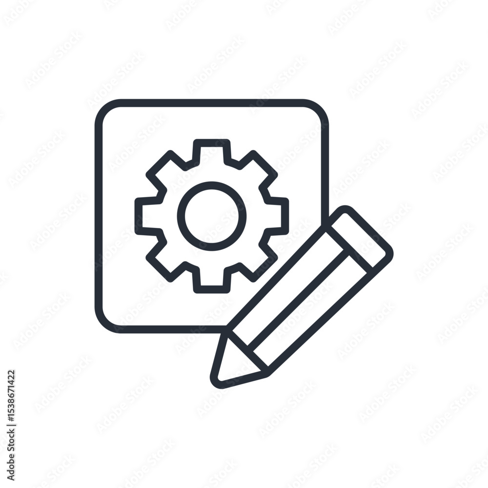 Poster prototyping icon. vector.editable stroke.linear style sign for use web design,logo.symbol illustrati