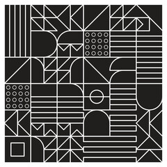 Minimal flat geometric background seamless style.