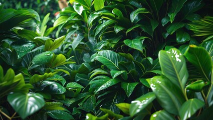 Obraz premium Each drop of rain on a leaf is a tender kiss from nature, nurturing life through its gentle caress.