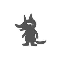 シルエット　おおかみ