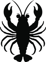 silhouette of a lobster