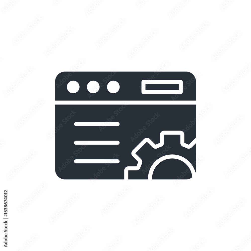 Poster it engineering icon. vector.editable stroke.linear style sign for use web design,logo.symbol illustr