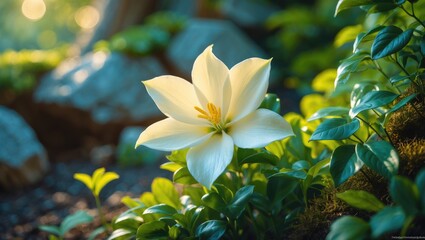 Obraz premium Gardenia Plant positioned near an entryway or outdoor seating area to maximize its sweet scent enjoyment.