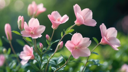 Fototapeta premium Geranium blooms bring vibrant color and charm to any garden.