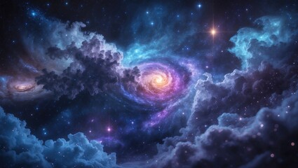 Fototapeta premium Galaxy image generated with generative AI tools.