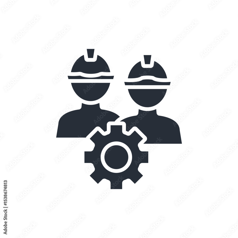 Poster engineers icon. vector.editable stroke.linear style sign for use web design,logo.symbol illustration