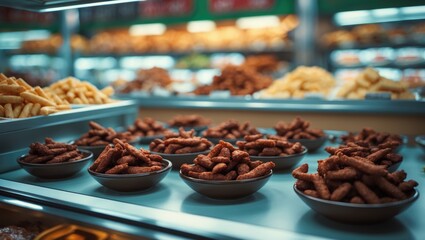 Fototapeta premium Garlic bread served with dip sauce as an appetizer in Tallinn