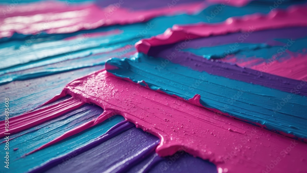 Poster fragment of multicolored texture painting. abstract art background with rough brushstrokes of paint.