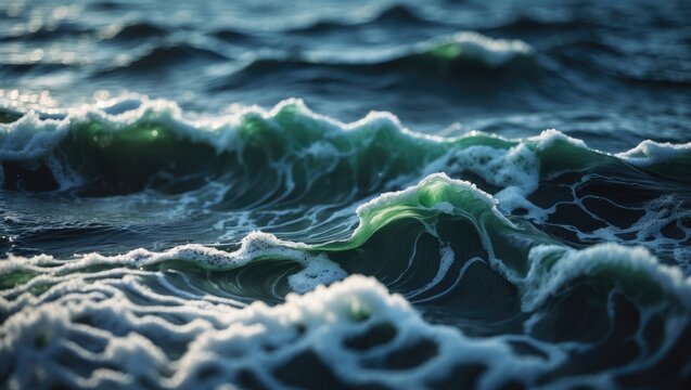 Dark Ocean Background featuring a deep sea environment with a mysterious and shadowy undersea setting.