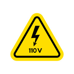 High voltage warning sign template, Danger defeat by electric current high symbol