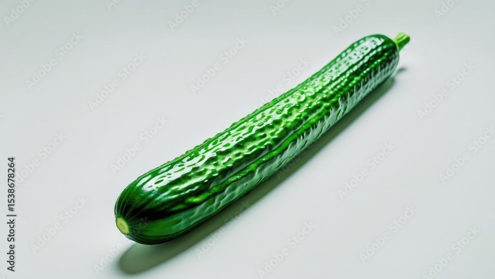 Poster cucumber isolated on background with clipping path and full depth of field effect.