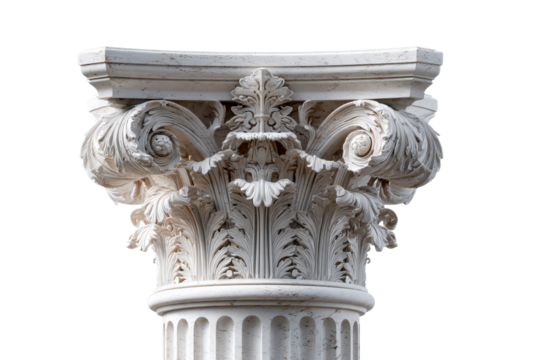 Elegant Corinthian column with intricate details and design