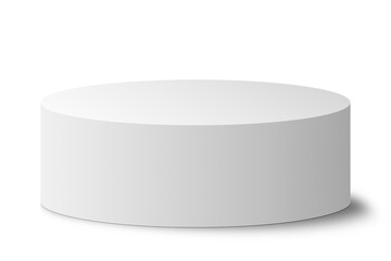 Podium on a transparent background. Platform for product presentation. Pedestal mockup for cosmetics advertising.