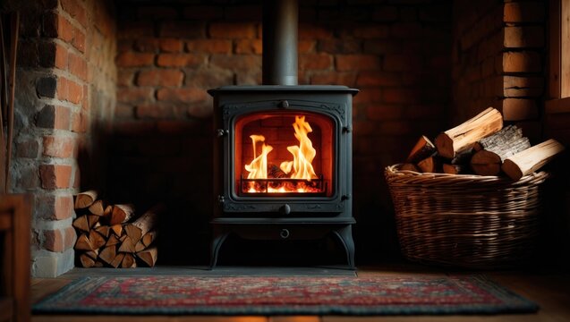 fireplace in a cozy cabin providing warmth and charm