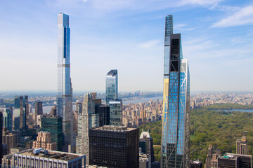 Fototapeta premium Manhattan skyline from top of the rock in New York, the US