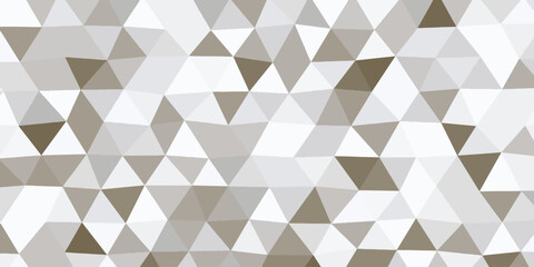 Fototapeta premium Abstract Low Poly Background Grey White Brown Triangles