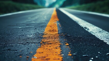 Detailed view of the street surface