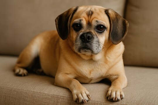 Relaxing moments of a 12-year-old puggle