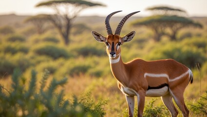 Fototapeta premium Young male impala in the wild
