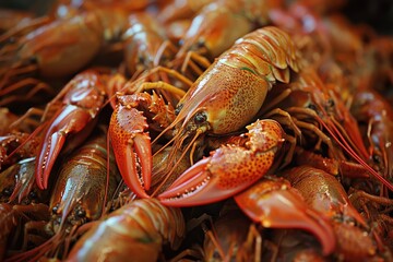 Isolated Crawdad Delight: Fresh Red Crayfish on a Crisp White Background
