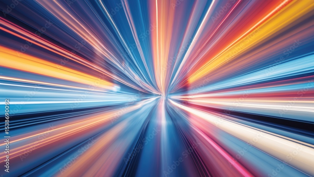 Poster Vibrant and dynamic abstract motion photography with a blurred colorful backdrop