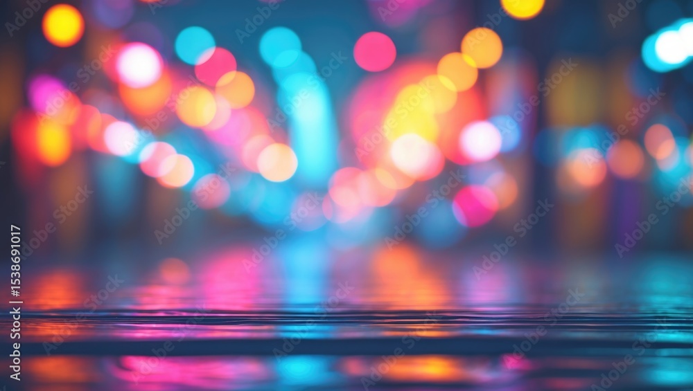 Poster creating a softly colored out-of-focus background