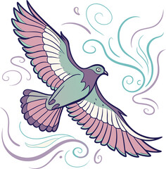 vector illustration of a bird