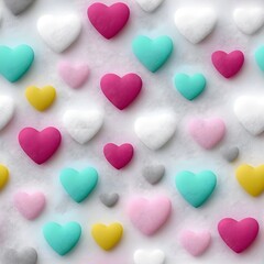Obraz premium Colorful Heart Pattern for Creative Designs
