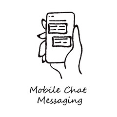 Mobile Messaging – Smartphone Representing Real-Time Chat Communication