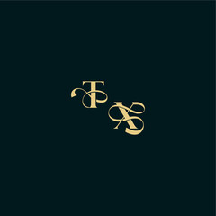 elegant and curvy style monogram TX bold concept design letter wedding logo initial