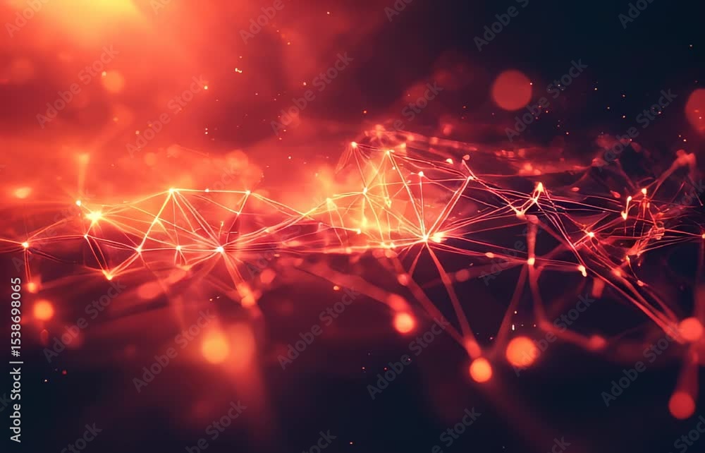 Poster abstract network. glowing lines. technology background. digital connection. futuristic design. data 