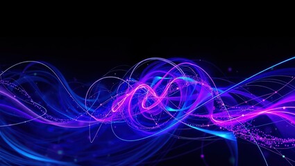 Obraz premium Neon Flowing Lines: Futuristic Energy Concept
