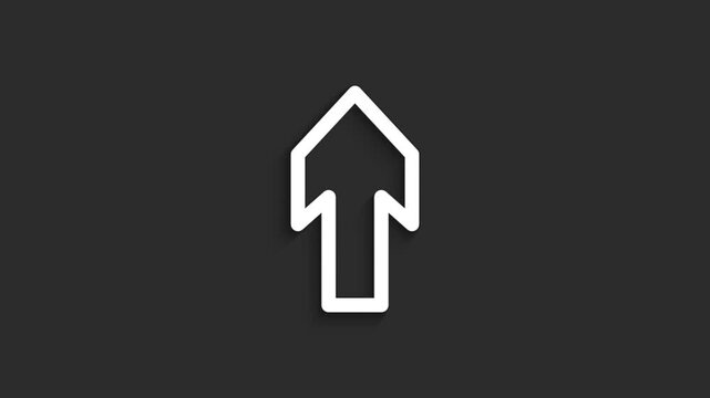 Straight Direction Icon Animation &ndash; Lineal Pathway Symbol for Wayfinding UI