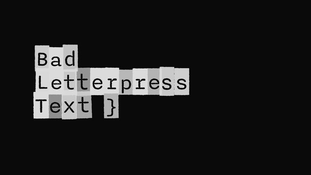 Typewriter Bad Letter Press Text Animator | Custom Style And animation With Customizable Controls