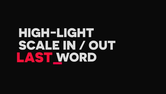 Typewriter Highlight Last Word Scale Text Animator | Custom Style And animation With Customizable Controls