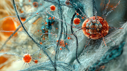 Nanorobotics operating within capillaries to destroy viral threads 