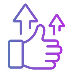 Obraz premium motivation Gradient icon